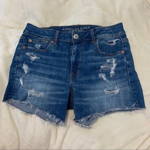 AMERICAN EAGLE Sz 10 Hi-Rise Jean Shortie Short